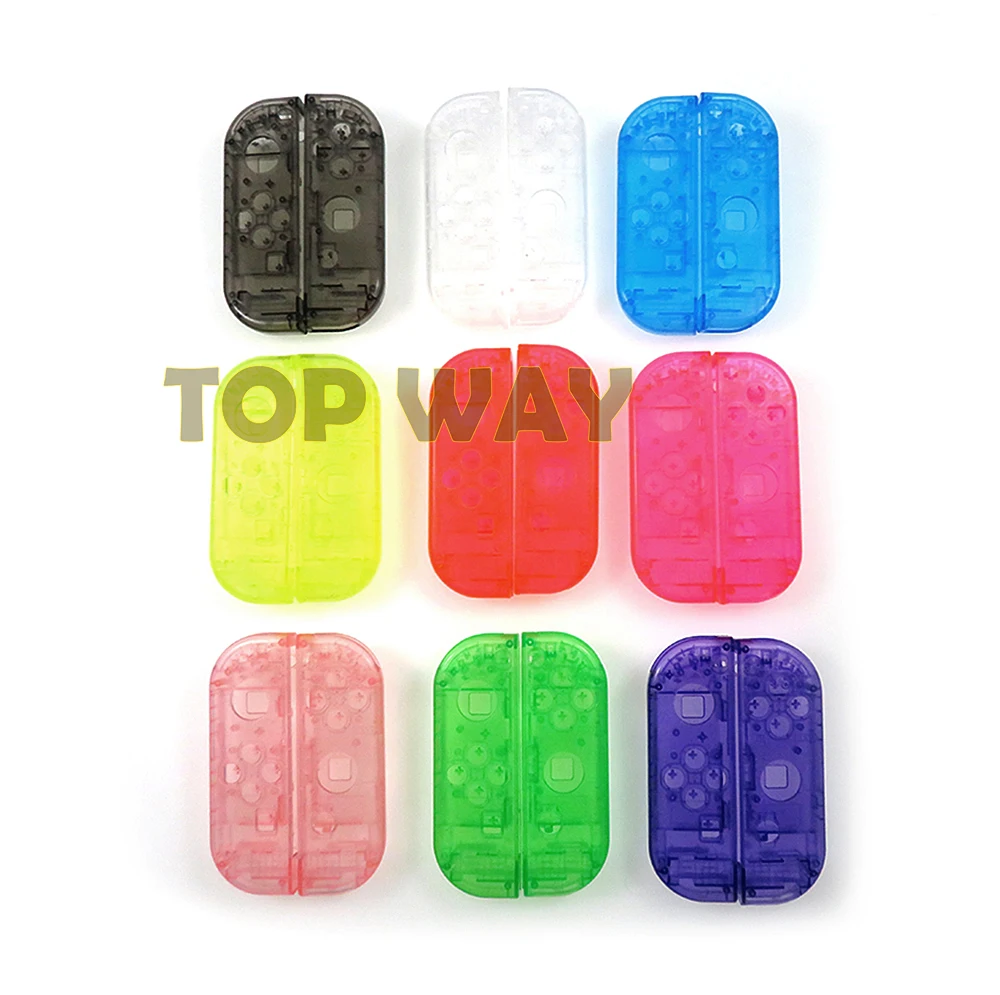 1 مجموعة واضحة قذيفة البلاستيك rl الإسكان شل غطاء القضية لنينتندو التبديل NS الفرح يخدع المراقب شفاف المتبقي يمين قذيفة