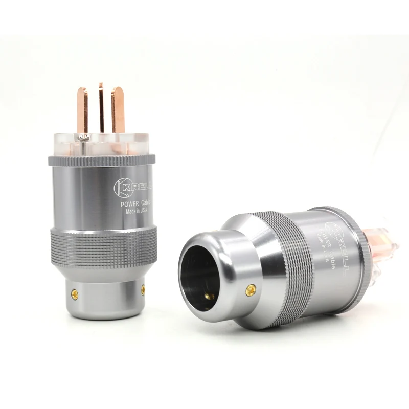 Krell AU ปลั๊กไฟฟ้า SCHUKO ทองแดงปลั๊ก C15 IEC สำหรับ DIY สายไฟไฮไฟ