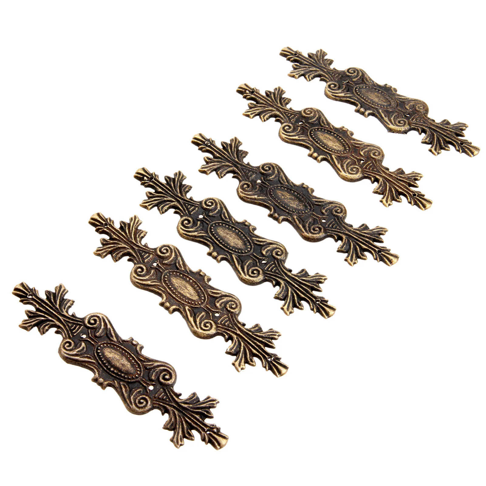 6pcs/lot Decorative Corners Bracket Retro applique Antique Bronze Box Feet Leg Protectors Furniture Fittings hardware Iron 10cm