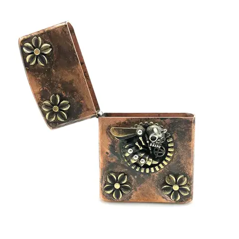구리 라이터 보관 케이스 야외 EDC 수제 범용 휴대용 상자 컨테이너 주최자 홀더 Zippo 라이터와 호환 가능 Best5