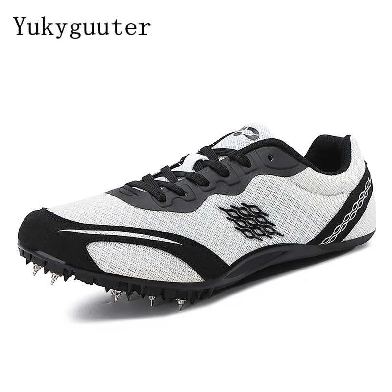 Men Track Field Shoes Women Spikes Sneakers Athlete Running Training Lightweight Racing Match Spike Sport Shoes Plus Size 36-45