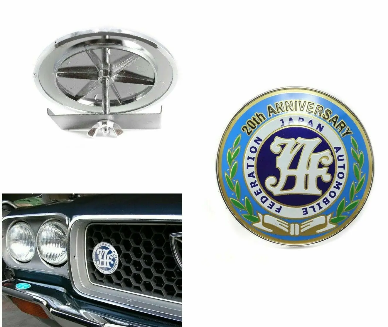 

JAF 20th Anniversary Japan Automobile Federation JDM Car Grille Emblems Badge