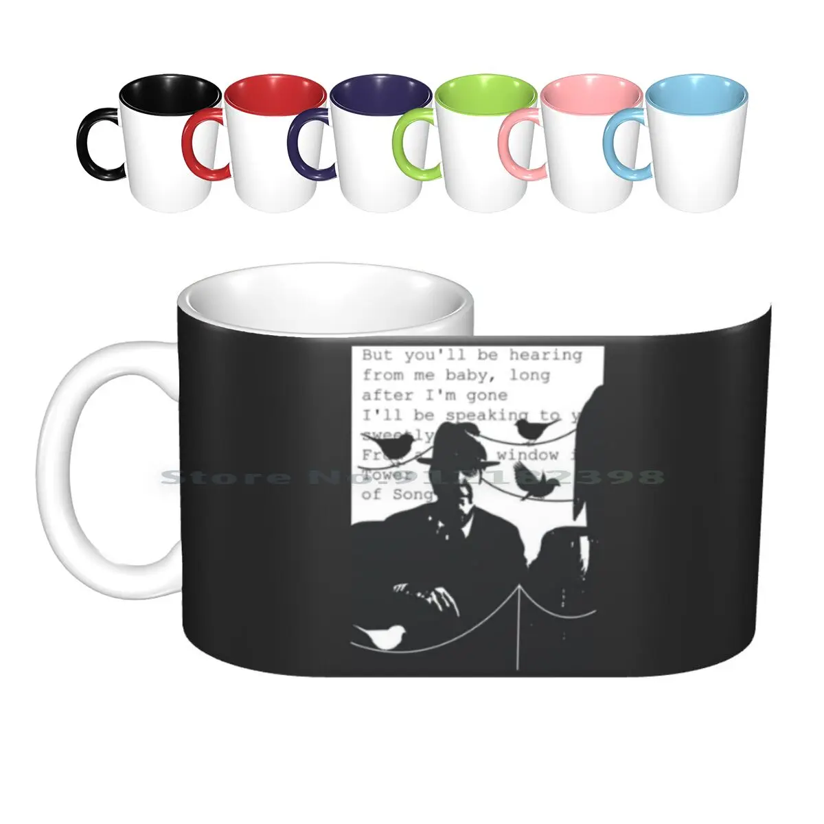 Tribute To Leonard Ceramic Mugs Coffee Cups Milk Tea Mug Leonardcohen Birdonawire Towerofsong Musician Idol Blackandwhite