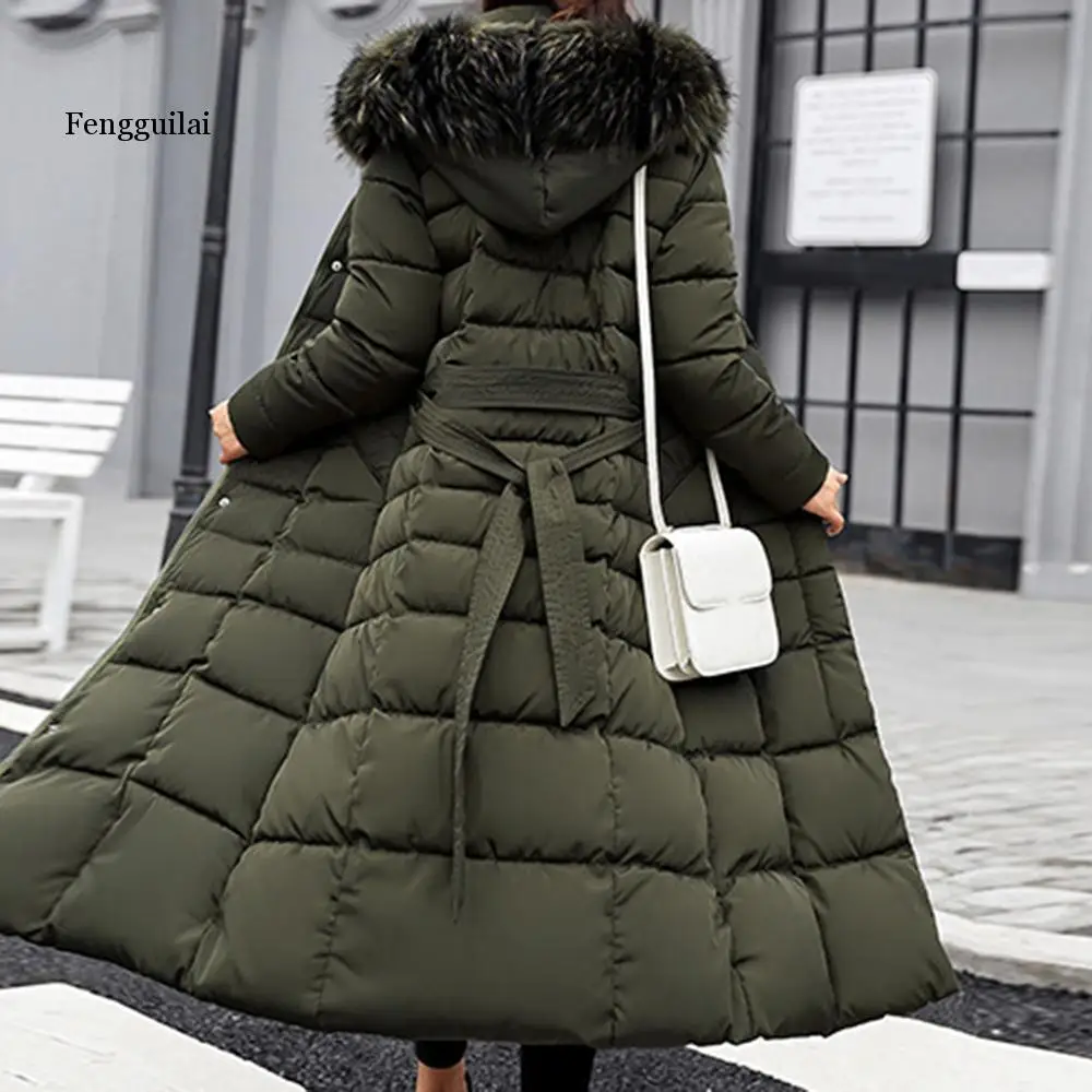 

New Style Trendy Coat Women Winter Jacket Cotton Padded Warm Coat Ladies Long Coats Parka Femme Jacket