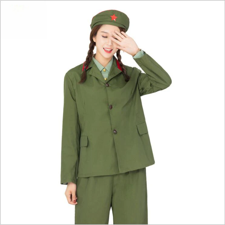 Film Movie China 1965 Uniform Old Commemorative Clothing photography Stage performance cultural revolution costume Woman