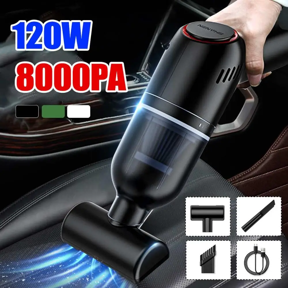 

Mini Portable Car Vacuum Cleaner Wireless Handheld Auto Vaccum 8000Pa Suction For Home Desktop Cleaning Mini Vacuum Cleaner