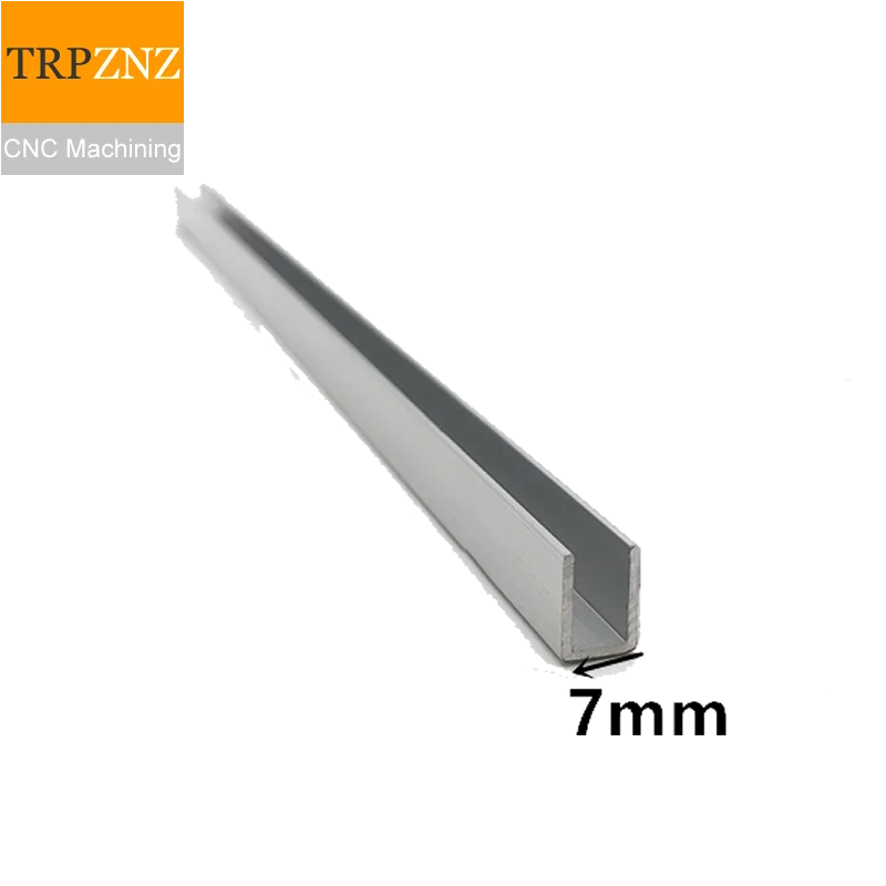 U-shape  Aluminum, Outer width 7mm, length 50cm,aluminum alloy glass covered edge strip