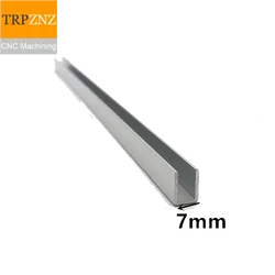 U-shape  Aluminum, Outer width 7mm, length 50cm,aluminum alloy glass covered edge strip