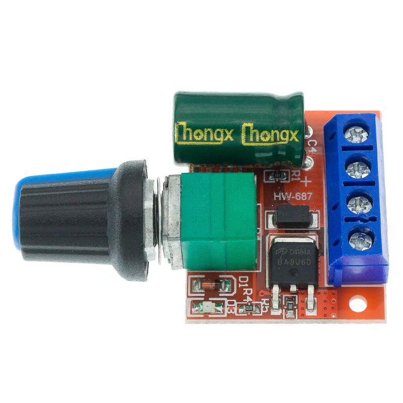 Módulo regulador de velocidad ajustable, controlador de interruptor regulador de 24V, 5A, 90W, PWM, 12V, controlador de velocidad del Motor de CC, DC-DC, 4,5 V-35V