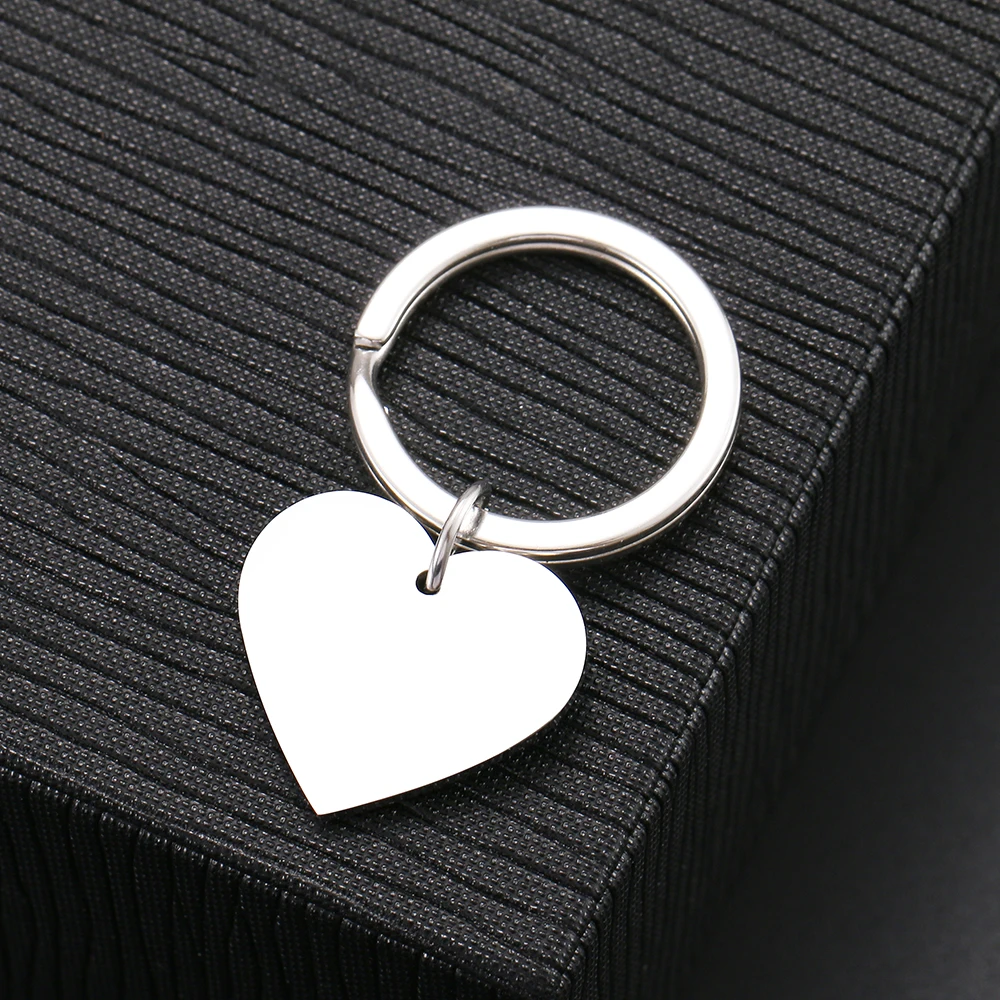 Stainless Steel Keychain Sweet Heart Silver Color Fashion keychain for car keys Pendant For Women Man Jewelry Friends Gifts NEW