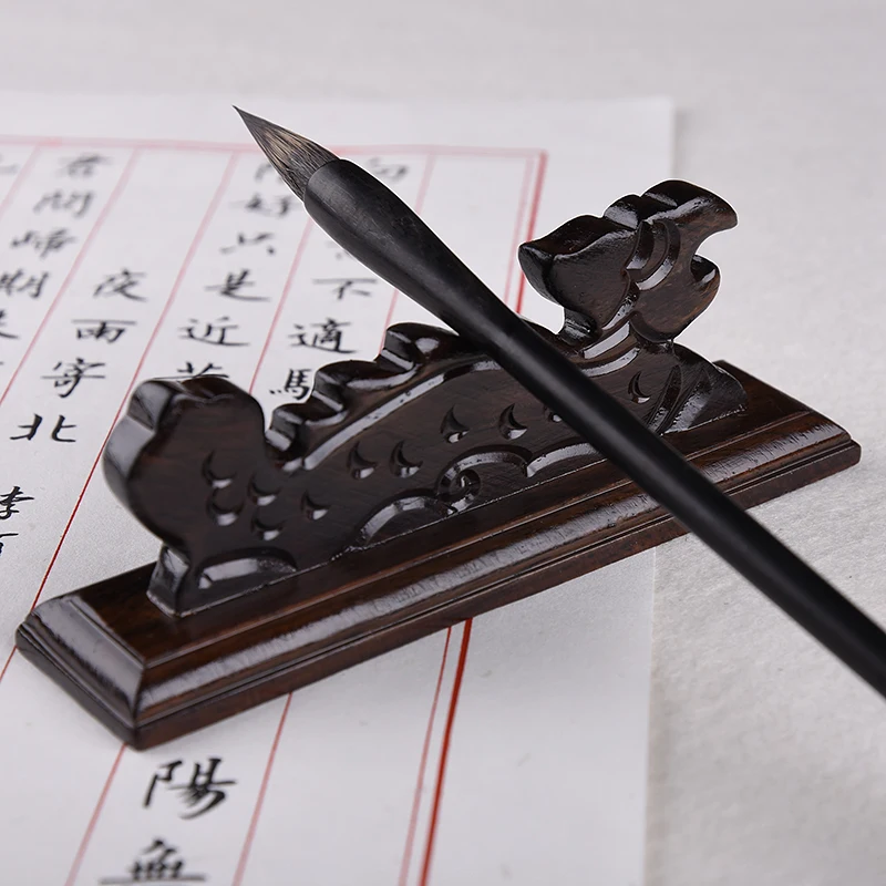 Chinese Brush Pen Rest Sandalwood Brush Pen Rest Chinese Painting Calligraphy Pens Holder Stand Study Room Decorations Supplies