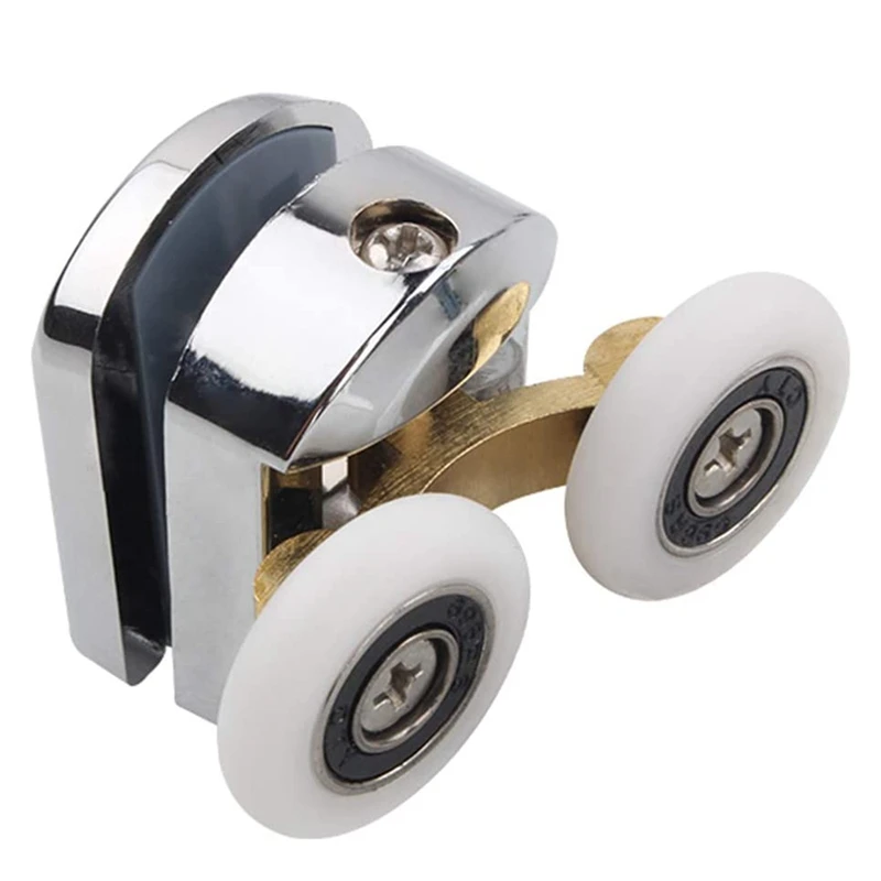 4Pcs 23mm Shower Door Rollers Sliding Shower Doors Wheels Replacement Roller Runner Wheel (2 Top & 2 Bottom )