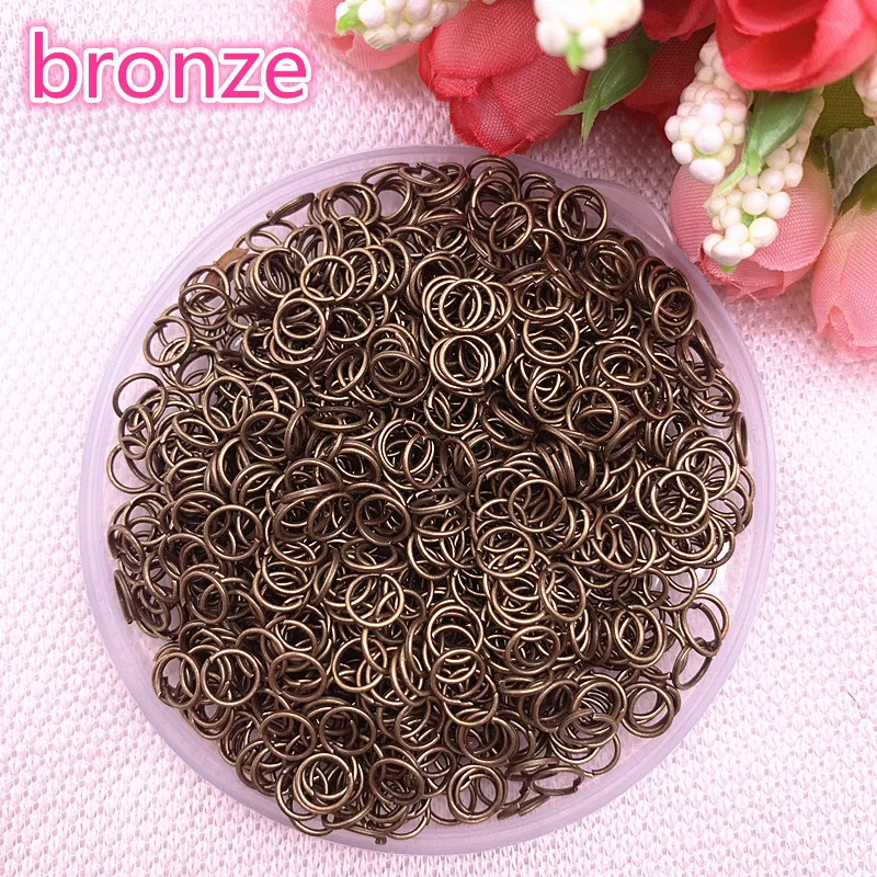 New 4/6/8mm Metal Open Go Rings Split Rings Connectors for Jewelry Making Findings Bronze Colour