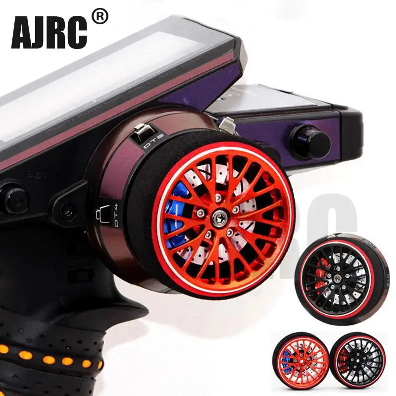 AJRC black red metal remote control handwheel for FUTABA RZ-D FUTABA 3PV 4PV 4PL S 4PX R 7PX 4PK 4PKS R KO-EX1 remote control