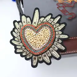 Handgemachte liebe tuch aufkleber DIY perlen kleidung dekoration applique zubehör schuh tasche dekoration