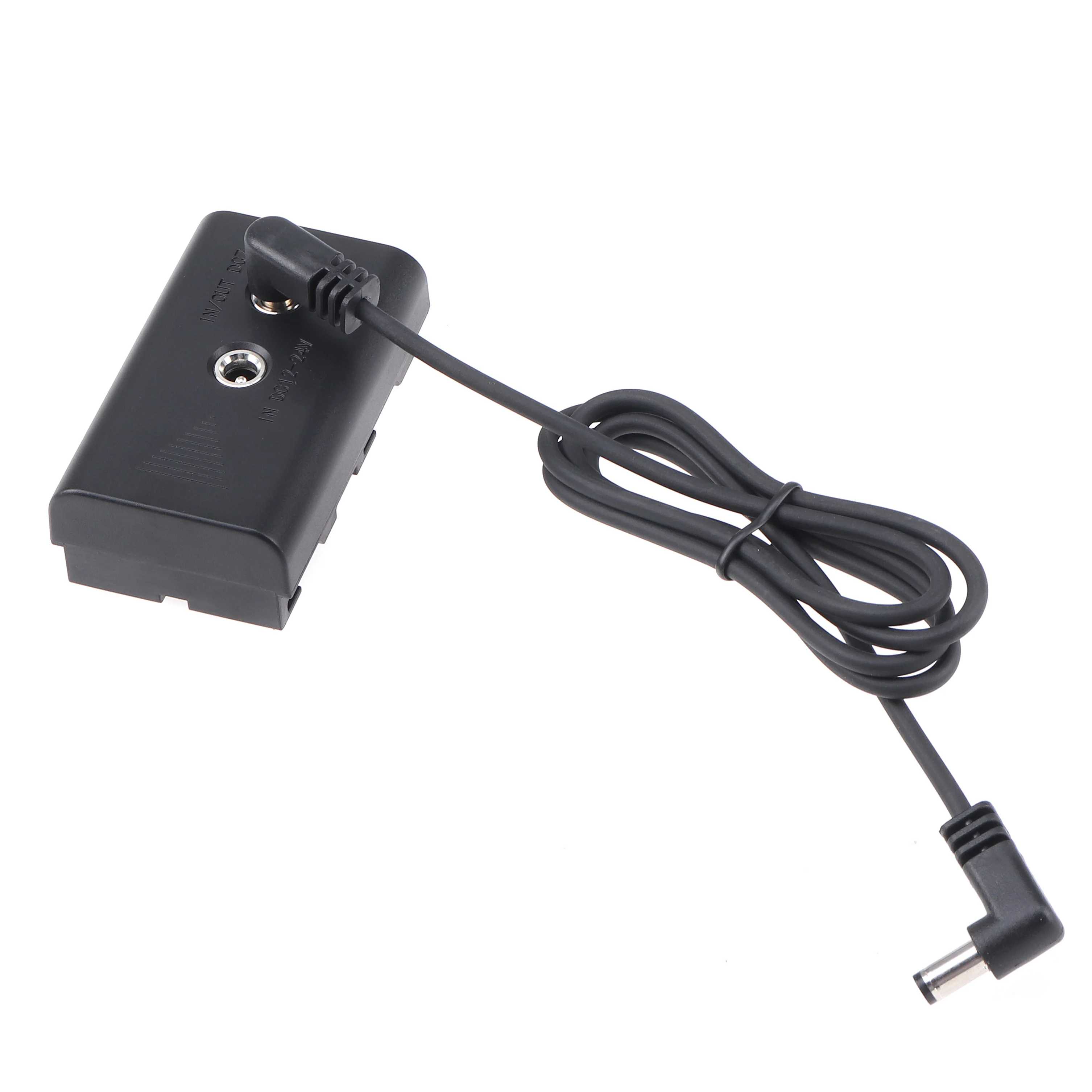 Fotga adaptor daya konektor DC ke NP-F baterai buatan pengganti NP-F960 /750/770/970 untuk kamera bidang LED