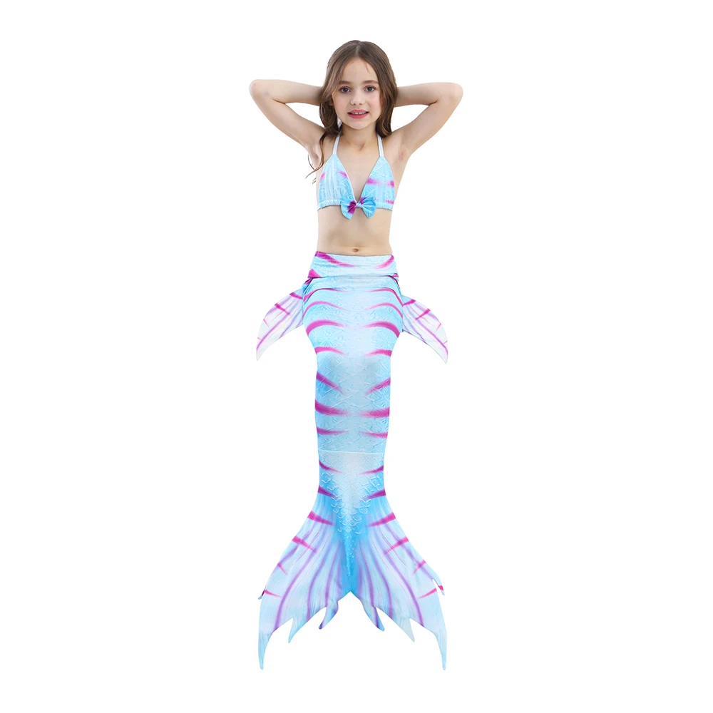 2021 free shipping New Kids Mermaid Tail Swimwear Bikini Set Bathing Suit Costume for birthday party designed high quality