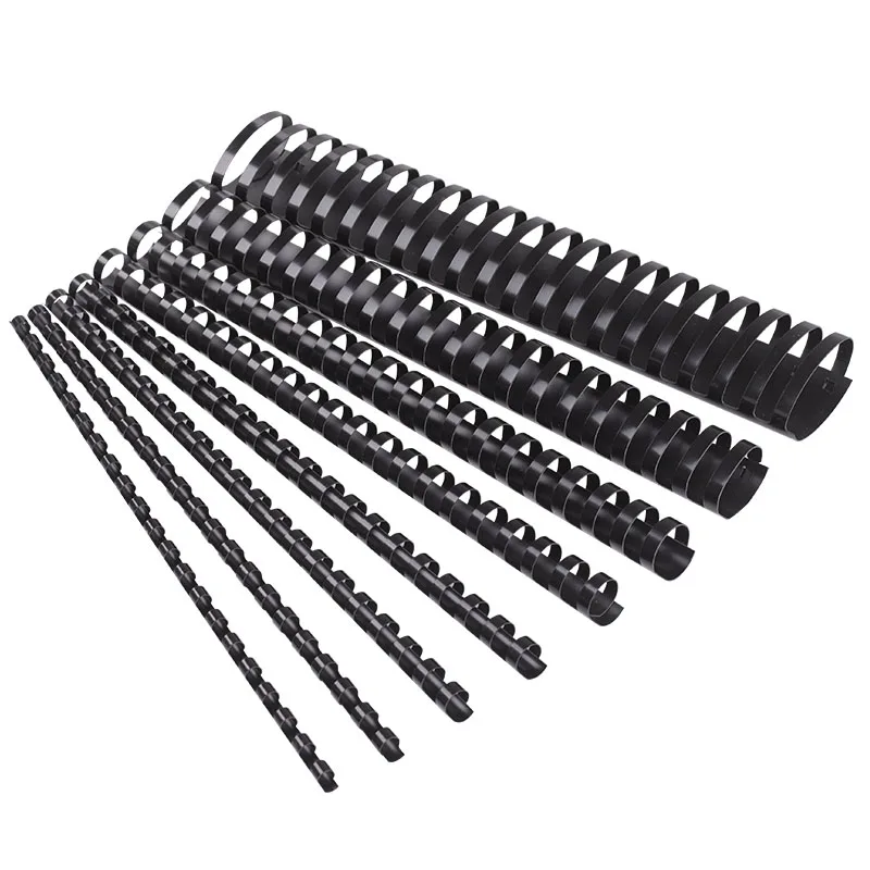 70Pcs/Lot Plastic 21 Hole Apron Binding 6/8/10/12mm PVC Binder Strip Comb Coil Albums Loose-Leaf A4 Document Learning Office