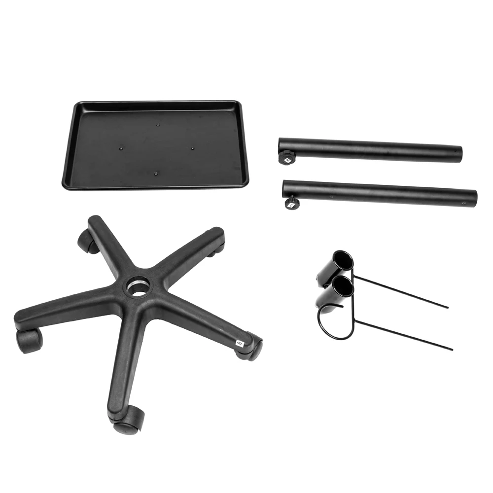 Bandeja de aluminio para salón de belleza, carrito negro para peluquería, carrito de belleza para coche, cochecito, armario de almacenamiento profesional, L-121B