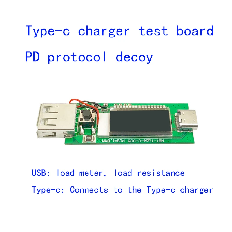 

Type-c charger test board PD protocol charger aging board tester PD decoy quick charging appliance tester