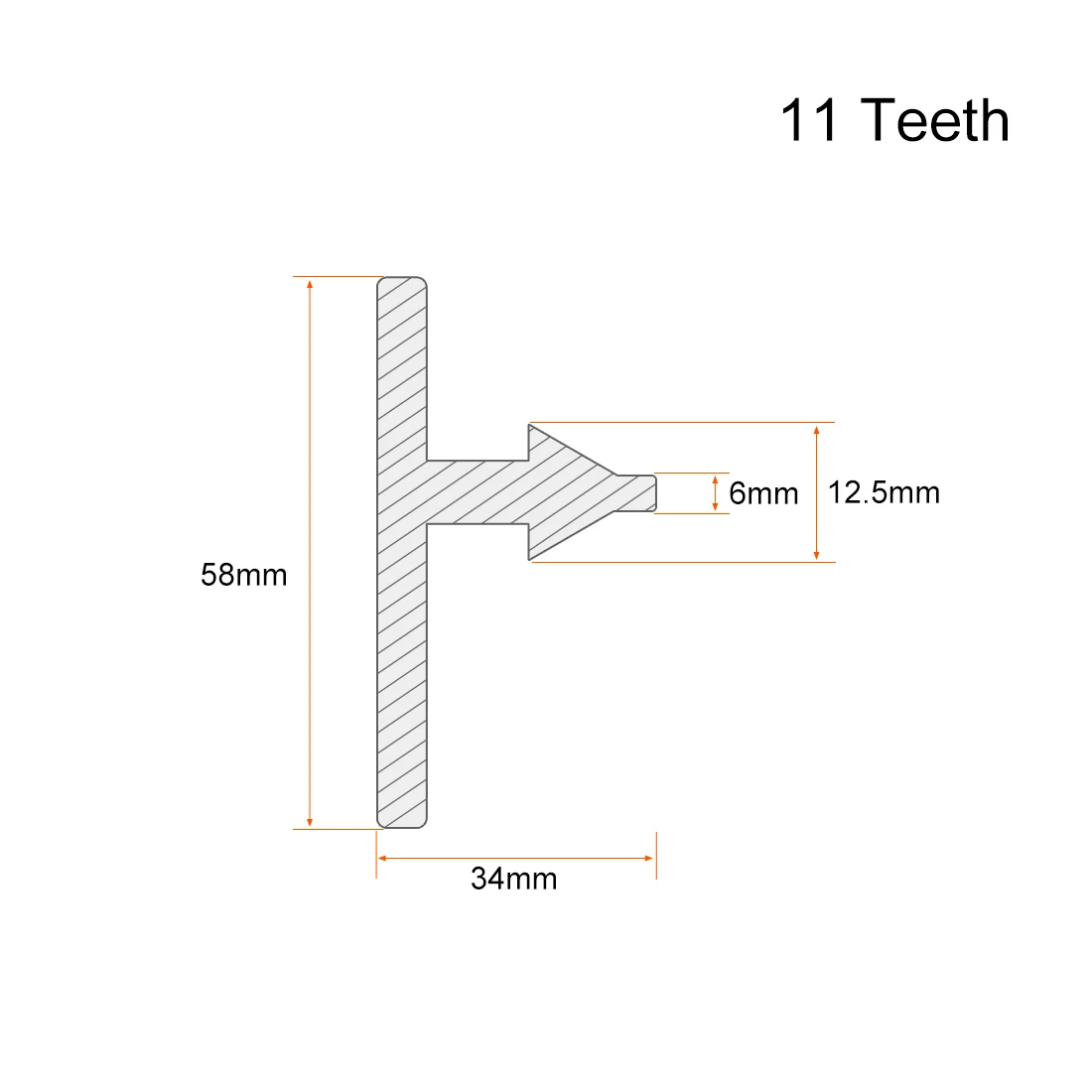 uxcell Chuck Key 6mm Pilot 11 Teeth for 1.5-10mm Drill Chuck Yellow 2pcs