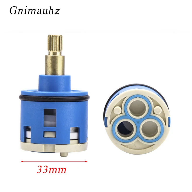 33MM shower faucet spool third gear ceramic spool, shower faucet faucet 3 switching position tap valve with three holes reversin