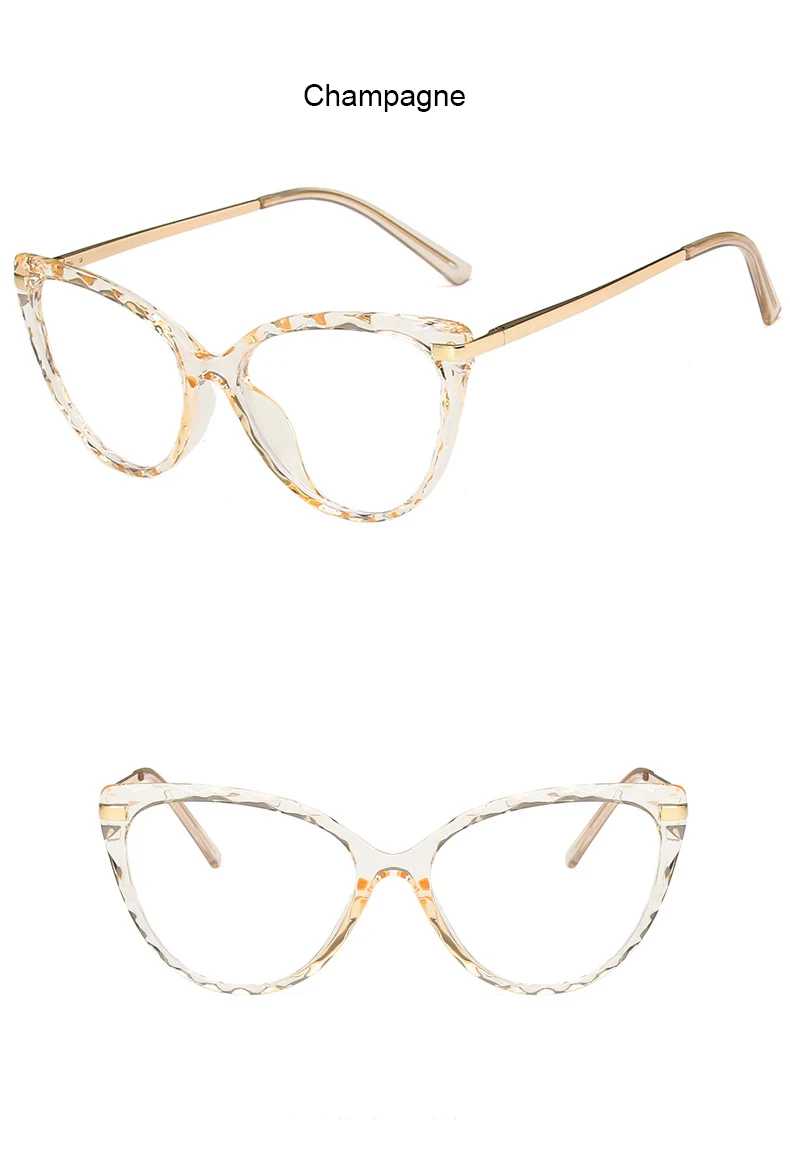 Mode Cat Eye Frauen Lesebrille Anti Blau Licht TR90 Frühling Scharnier Presbyopie Brillen Klare Linse Brillen – Detail 14