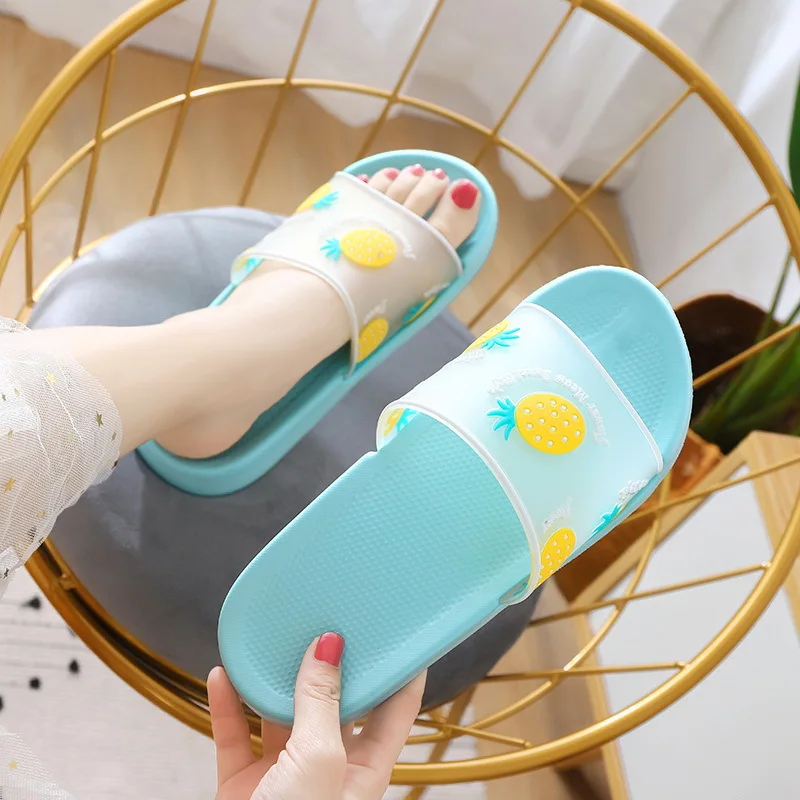 Summer Shoes Indoor Home Cute Fruit Slippers Slides Non-Slip Flip Flops Shoes Women\'s Sandals Beach Slippers Summer Footwear