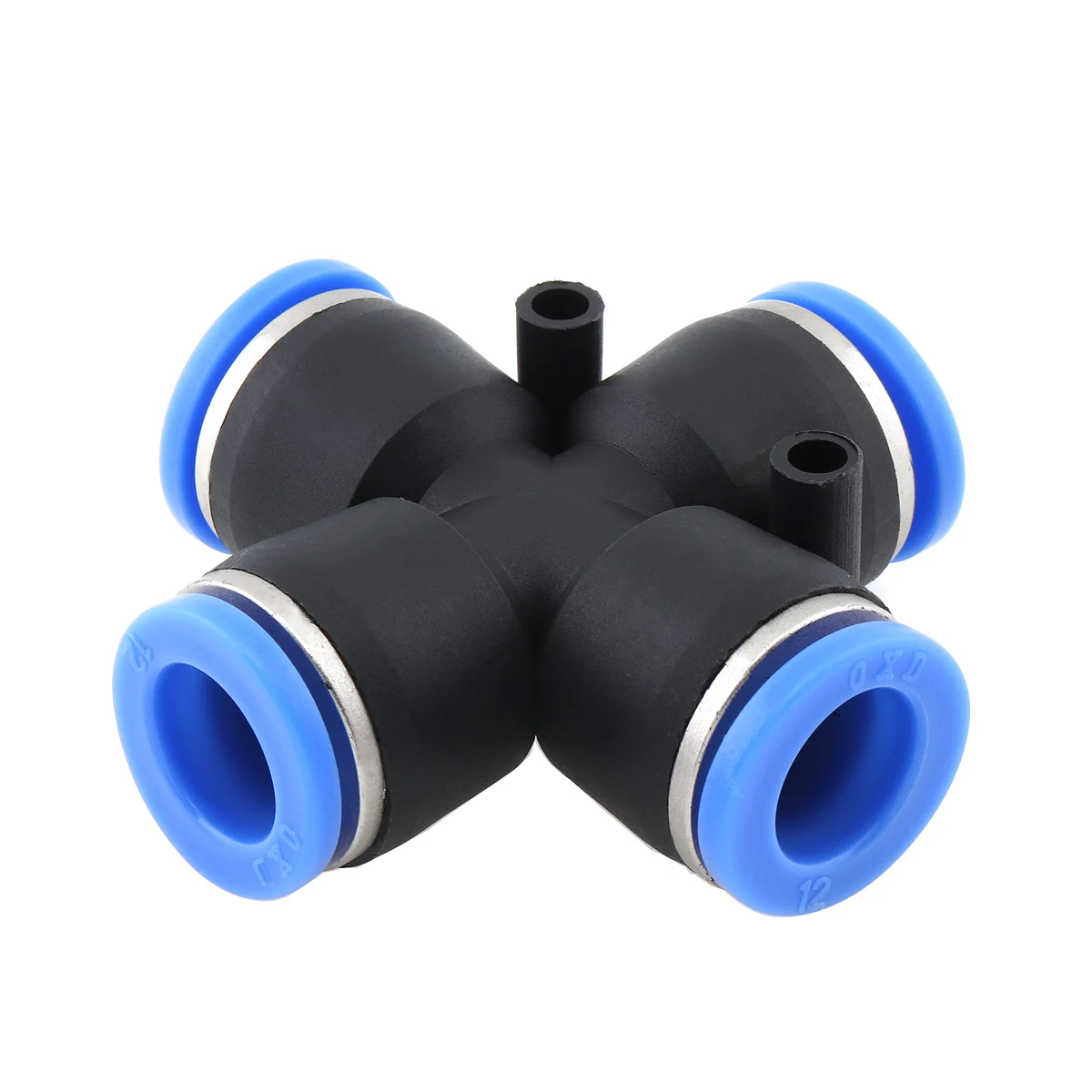 2pcs 12mm Cross Type APE Plastic Four way Pneumatic Quick Connector Pneumatic Insertion Air Tube for Air Tool Quick Fitting