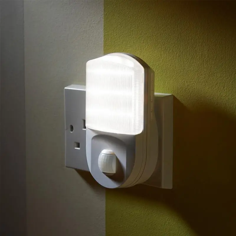 KHLITEC PlugIn PIR Motion Sensor Hallway Plug Socket LED Night Light Magnetic Infrared Wall Lamp Cabinet Stairs Light