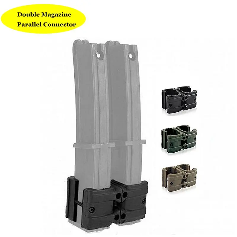 New Tactical Rifle Gun MP7 G17/G18 Fast Mag Coupler Clip Holder Double Magazine Parallel Connector Airsoft Hunting Accessories