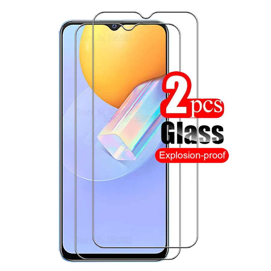 

2Pcs Glass For Vivo Y31 2021 Cover Phone Front Screen Protector Film On For Vivo Y 31 9H 2.5D Explosion Proof Tempered Glasses