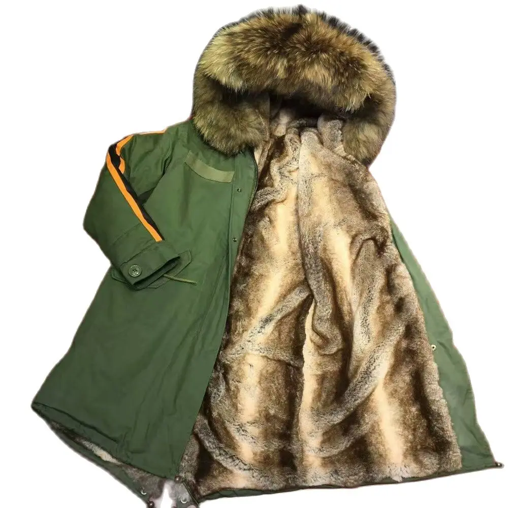 

Natural Raccoon Fur Hoodies,MeiFng New Style,Mr Mrs Spring Wear Fur Down Jacket