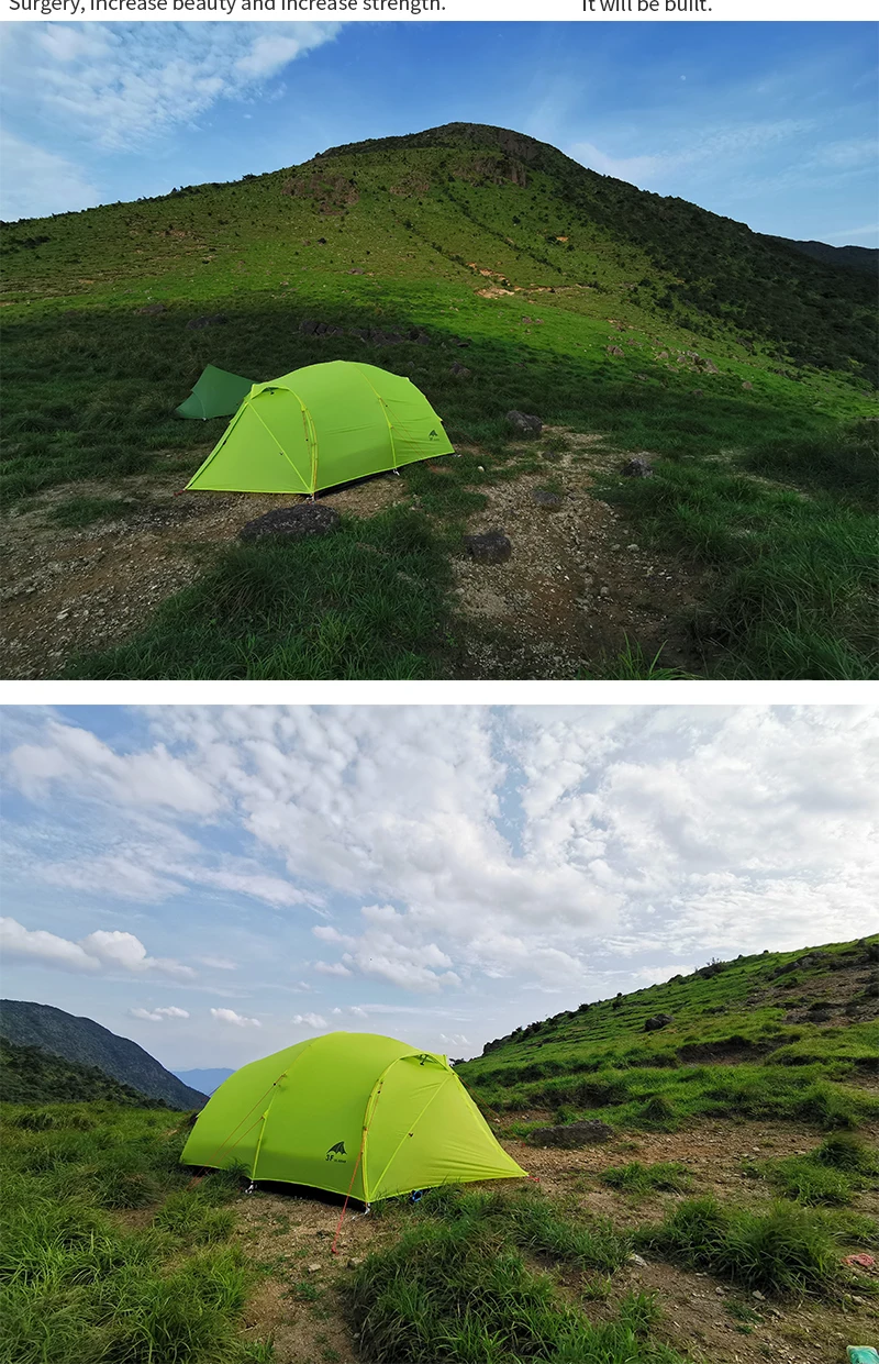3F UL GETRIEBE Qingkong 4 Person 4 Saison 15D Camping Zelt Im Freien Ultraleicht Wandern Rucksack Jagd Wasserdichte Zelte – Detail 14