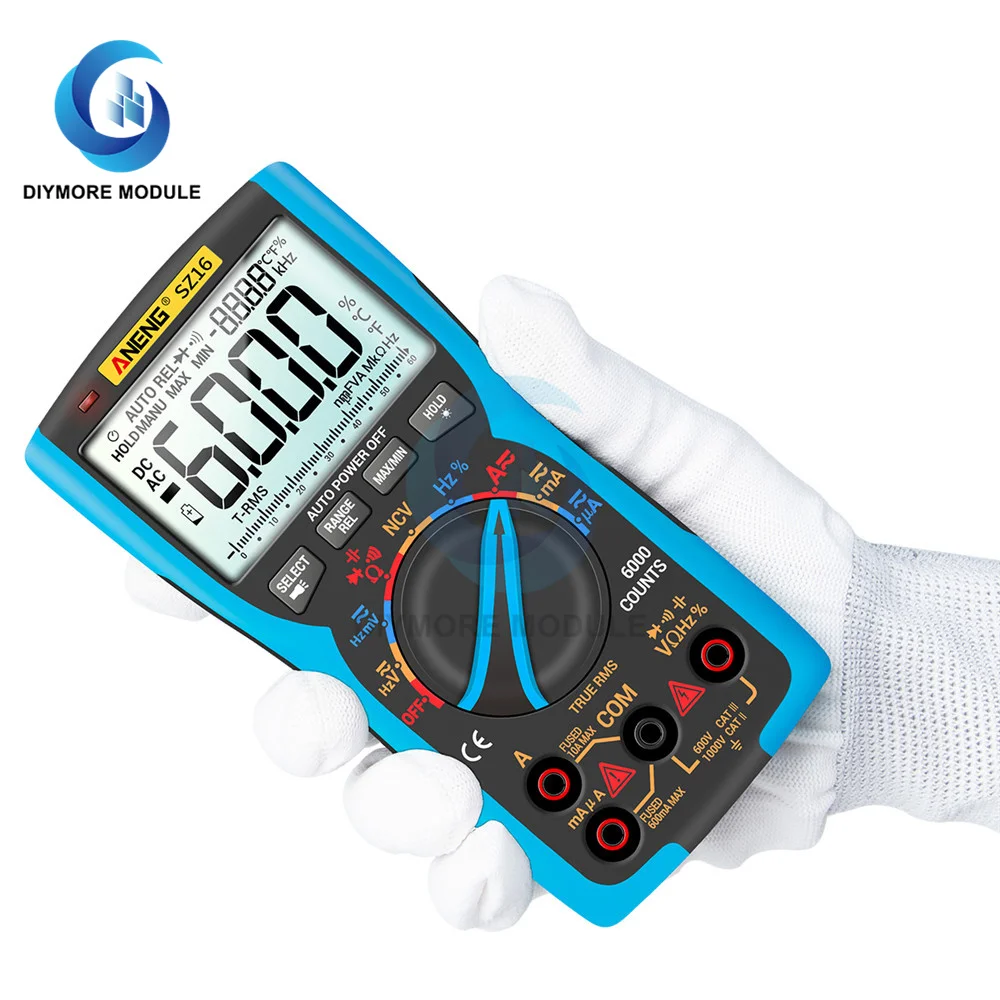 ANENG SZ16 DIY Transistor Kondensator NCV Detektor Lcr Meter Digital-Multimeter 6000 Professionelle True RMS AC/DC Analog Tester