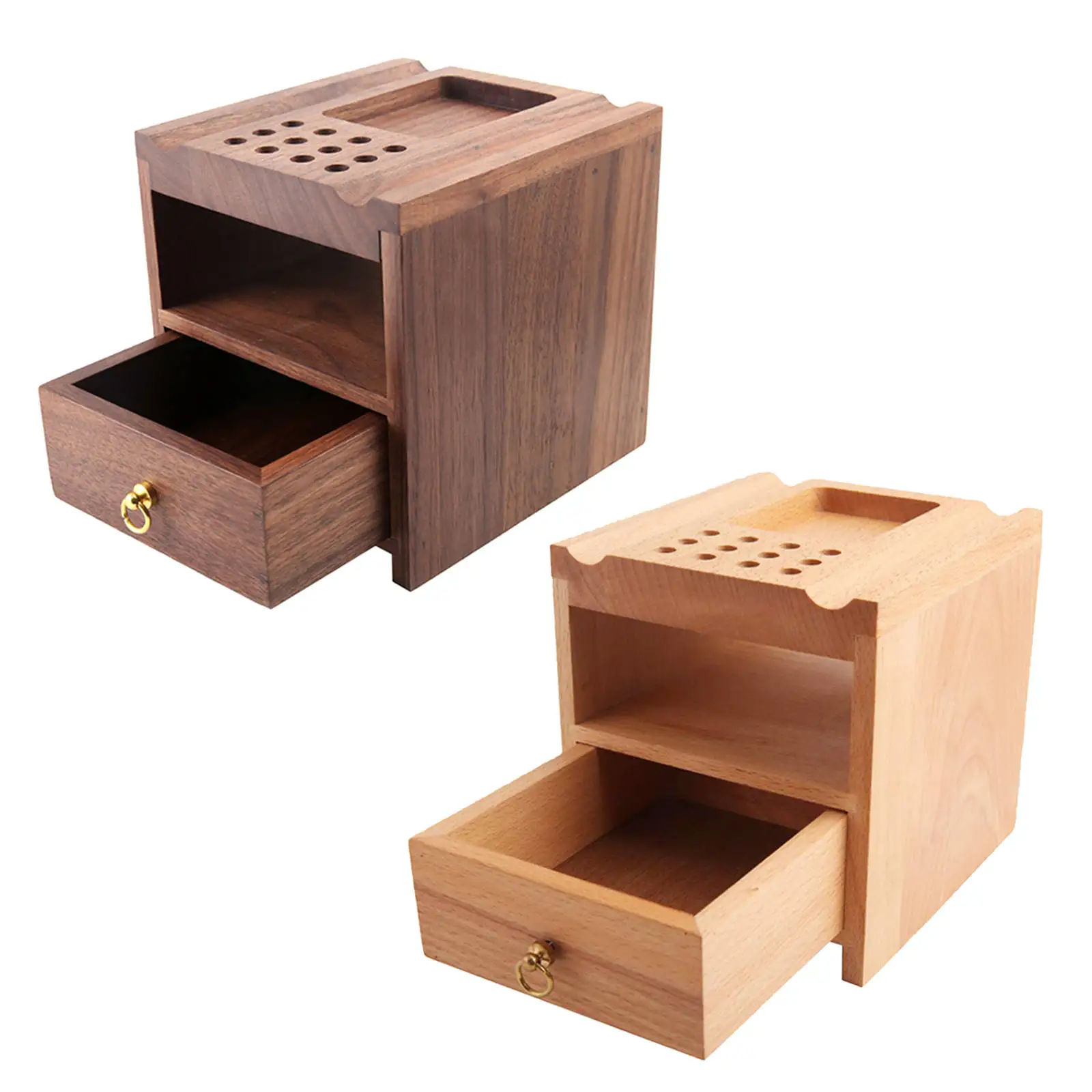 Drawer DIY Wood Leather Craft Tools Holder Rack Stand Leather Stamp Punch Accessories Storage Box Organizer