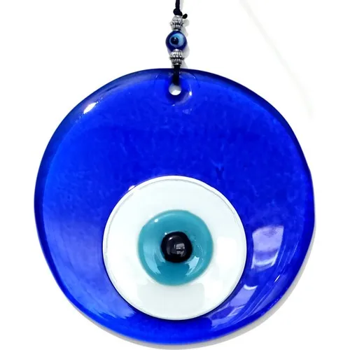 Mixperi Transparent Blue Handmade Glass Evil eye bead Wall Ornament Gifts