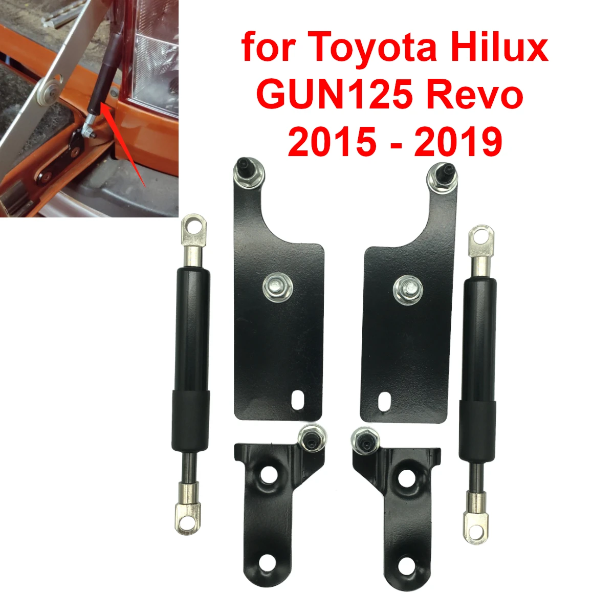 Rear Left/Right Tailgate Board Slow Down Support Rod Lift Strut Assist Dampers for Toyota Hilux GUN125 GUN126 Revo 2015-2022