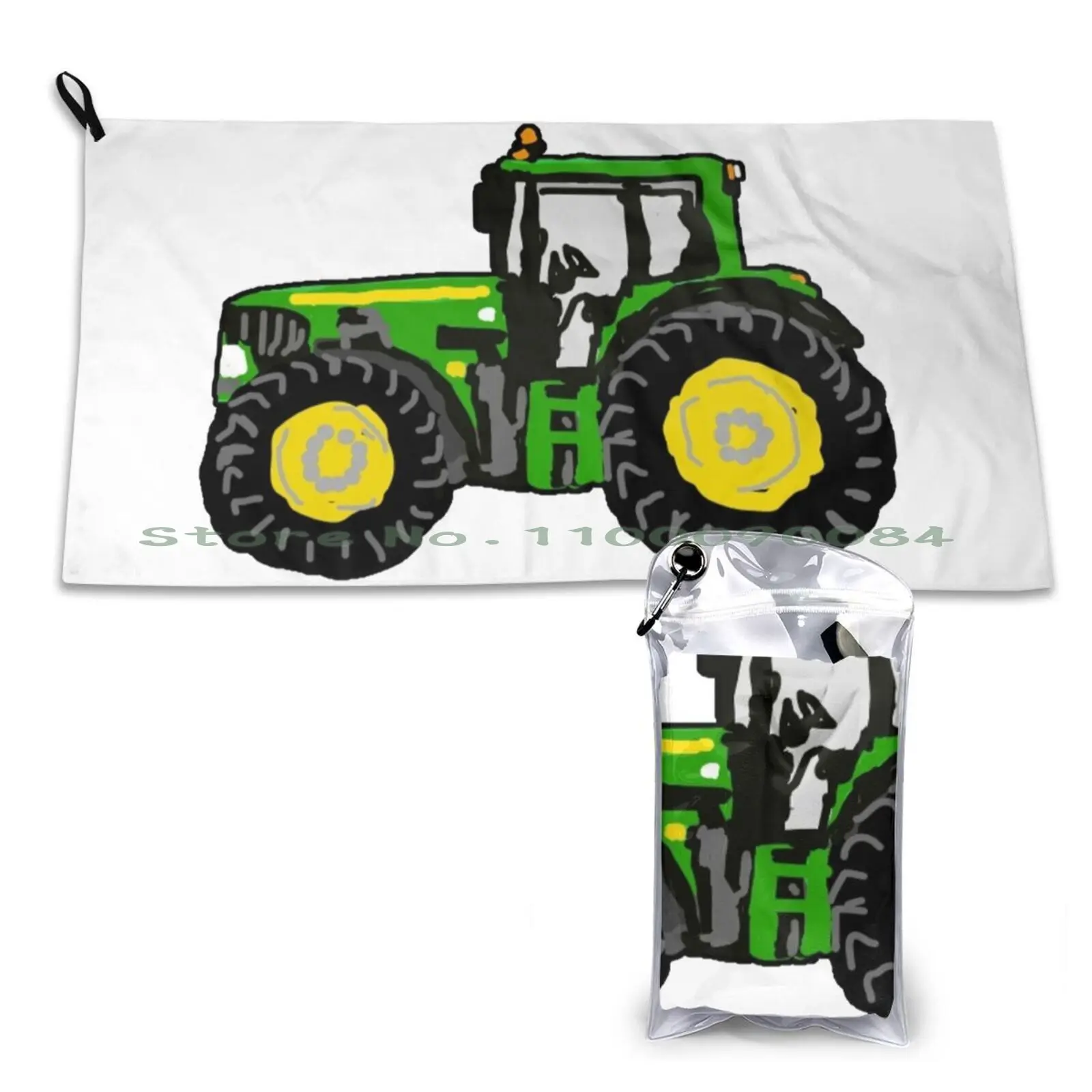 Tractor Quick Dry Towel Gym Sports Bath Portable Tractor Farm Machinery Agriculture Farmer Children Country Life Ideas Soft