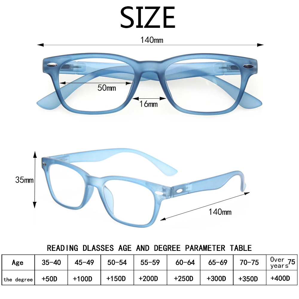 Henotin 4 Pack Spring Hinge Reading Glasses Fashion Men and Women HD Diopter Readers Eyeglasses +2.0 +3.0 +4.0 +5.0 +6.0