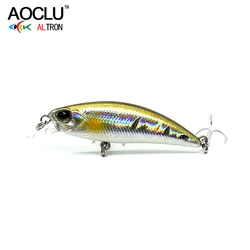 AOCLU Small Sinking Wobbler Jerkbait 50mm 4.0g Hard Bait Minnow Lure For Inshore Trout Bass Rock Boat Fishing Fresh Saltwater