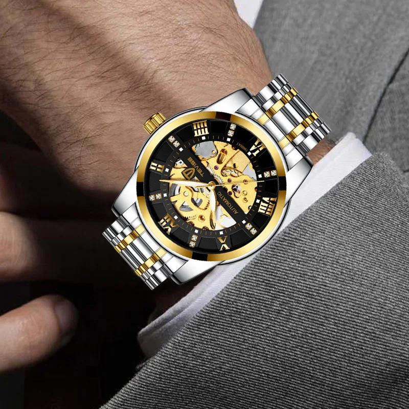 Top Brand Luxury TEVISE Mens Self Wind Wristwatch Man Mechanical Watches Automatic Watch Male Clock  Relogio Masculino