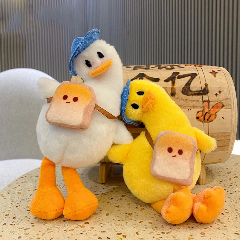 

Cute Cartoon Plush Doll Tilt-head Duck Keychain Female Trend Fashion Car Chain Pendant Bag Decoration Toy Gift