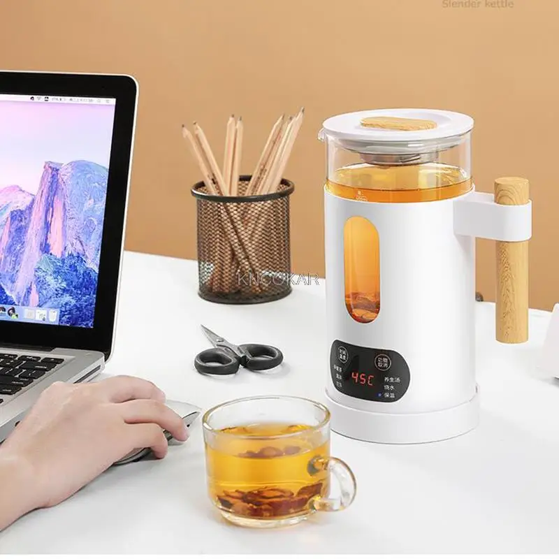 Mini chaleira elétrica, chaleira elétrica com preservação de saúde, pote de vidro, caldeira de aquecimento de água, bule, garrafa, guardar sopa, aquecedor lento