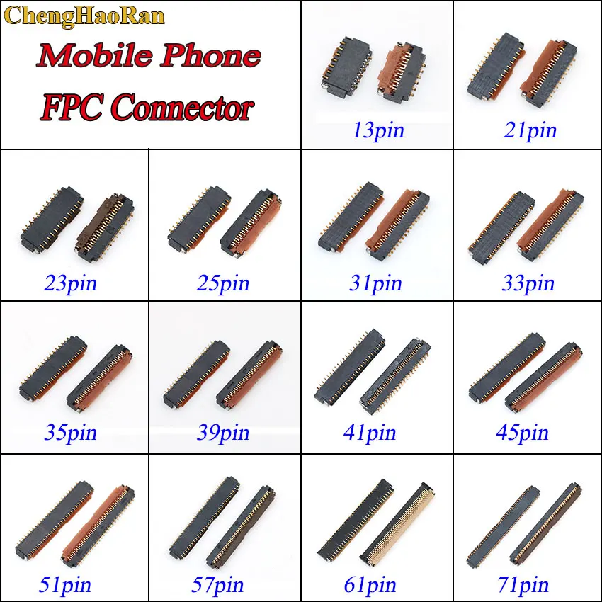 Złącze FPC gniazdo ekran wyświetlacza LCD Port złącza na płycie głównej 13pin 23pin 25pin 31pin 41pin 45pin 51pin wymiana naprawy