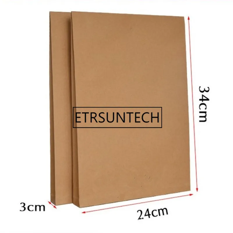 400Pcs/Lot Large Kraft Paper A4 Document Bag A4 File Folder Envelope For Office Storage Wholesale