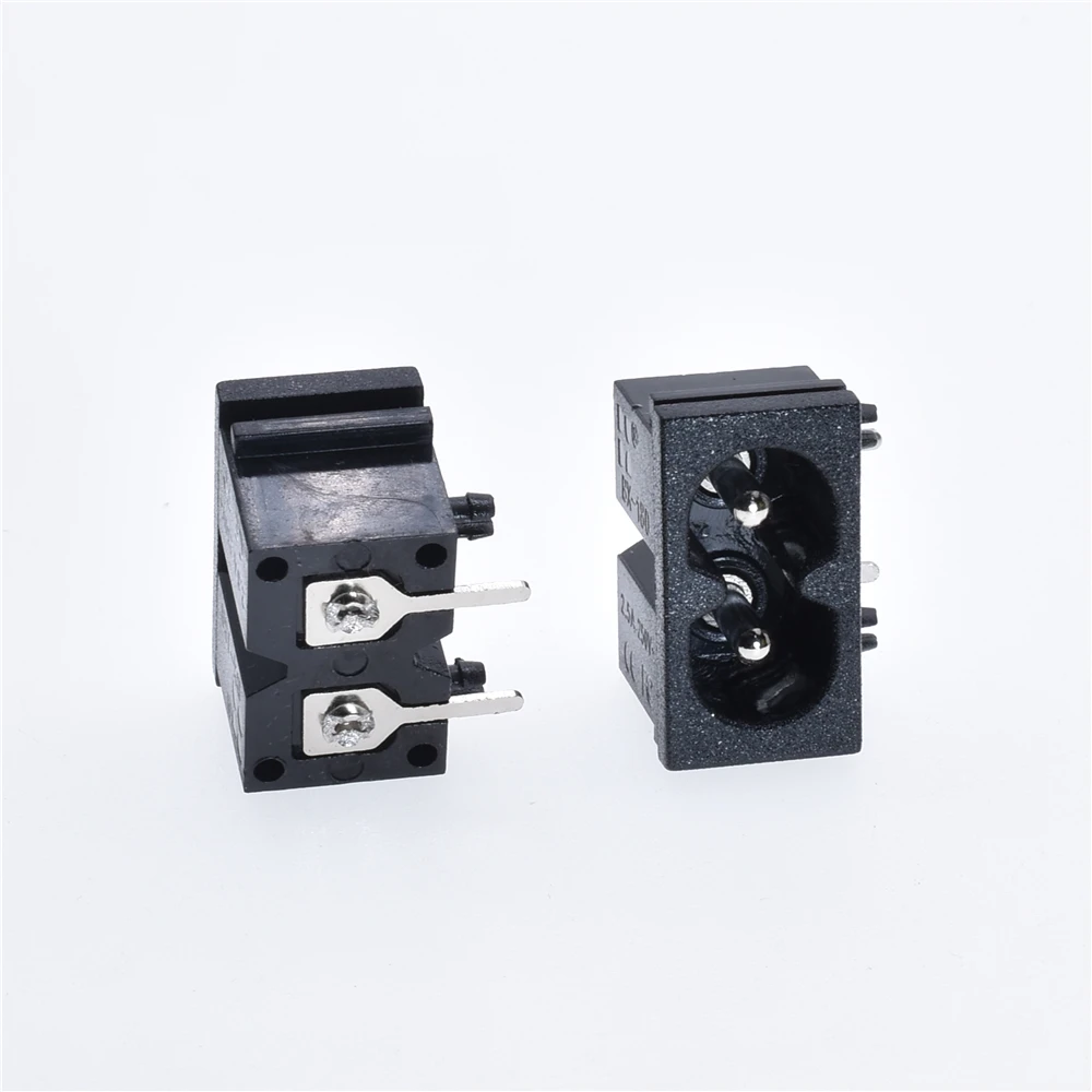 Hot selling electrical socket IEC 320 C8 power connector BX-180-H 2 pin industrial socket Excellent quality black