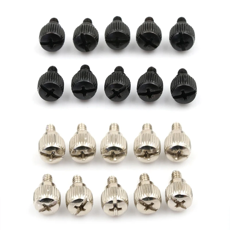 10pcs 6#-32*5/6mmThread Teeth Length 5mm 6mm Computer Pc Case Cooling Fan Toolless Adjustment Screw Thumbscrews Thumb Screw M3.5