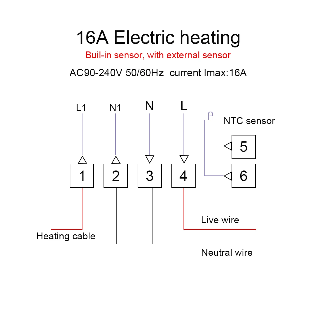 WIFI Touch Screen Thermostat 16A LCD Programmable Temperature Controller Floor Heating Thermostat App Control For Google Home