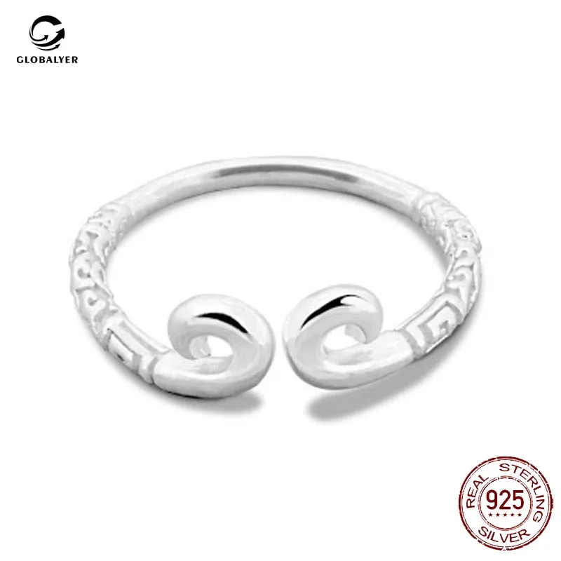 

Sterling silver Xiangyun ring Open ring Manufacturers Precious metals jewelry Friends give gifts to each other Free shipping 347